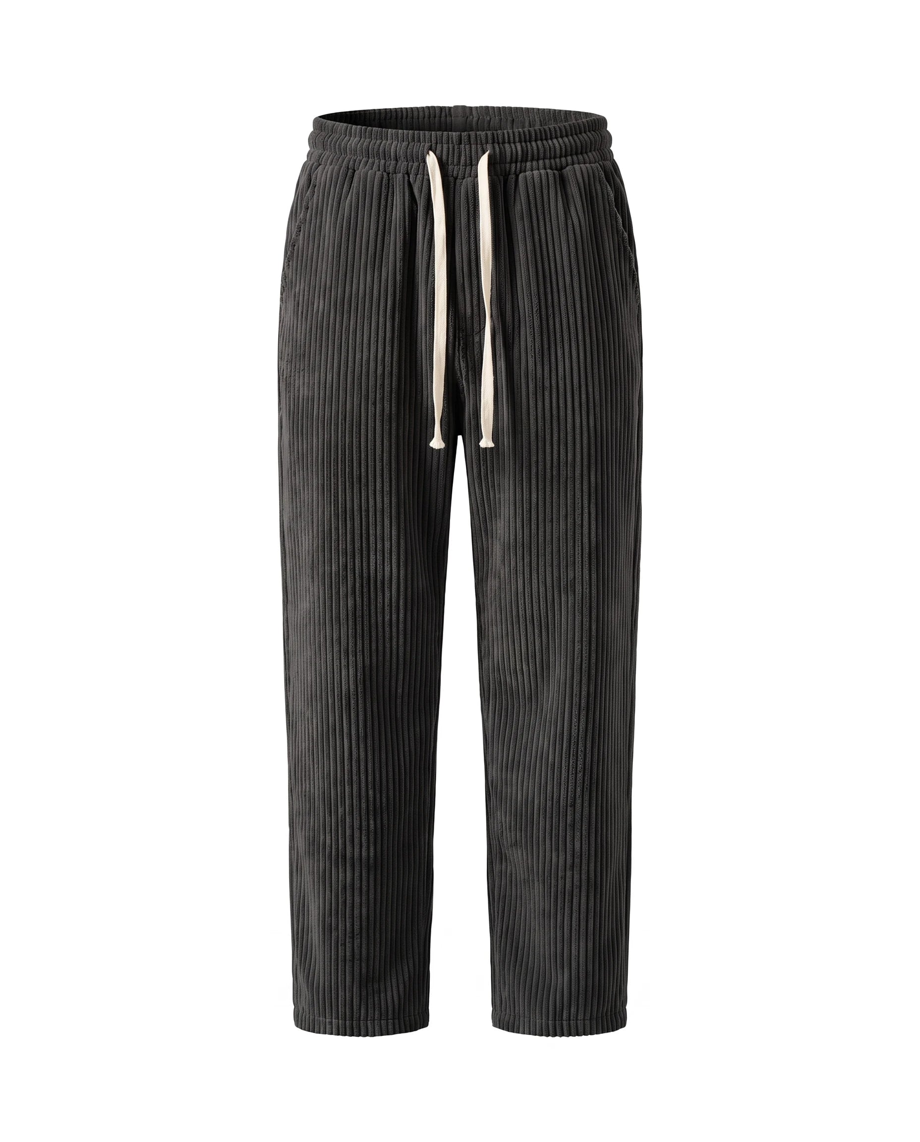 Men's Relaxed Wide-Wale Corduroy Pants - Weston - Black