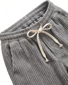Men's Relaxed Wide-Wale Corduroy Pants - Weston - Drawstring Waist Detail