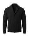 Men's Shawl Collar Button-Front Cardigan - Jermaine - Black