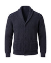 Men's Shawl Collar Button-Front Cardigan - Jermaine - Navy