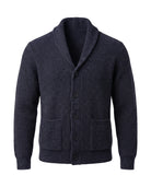 Men's Shawl Collar Button-Front Cardigan - Jermaine - Navy