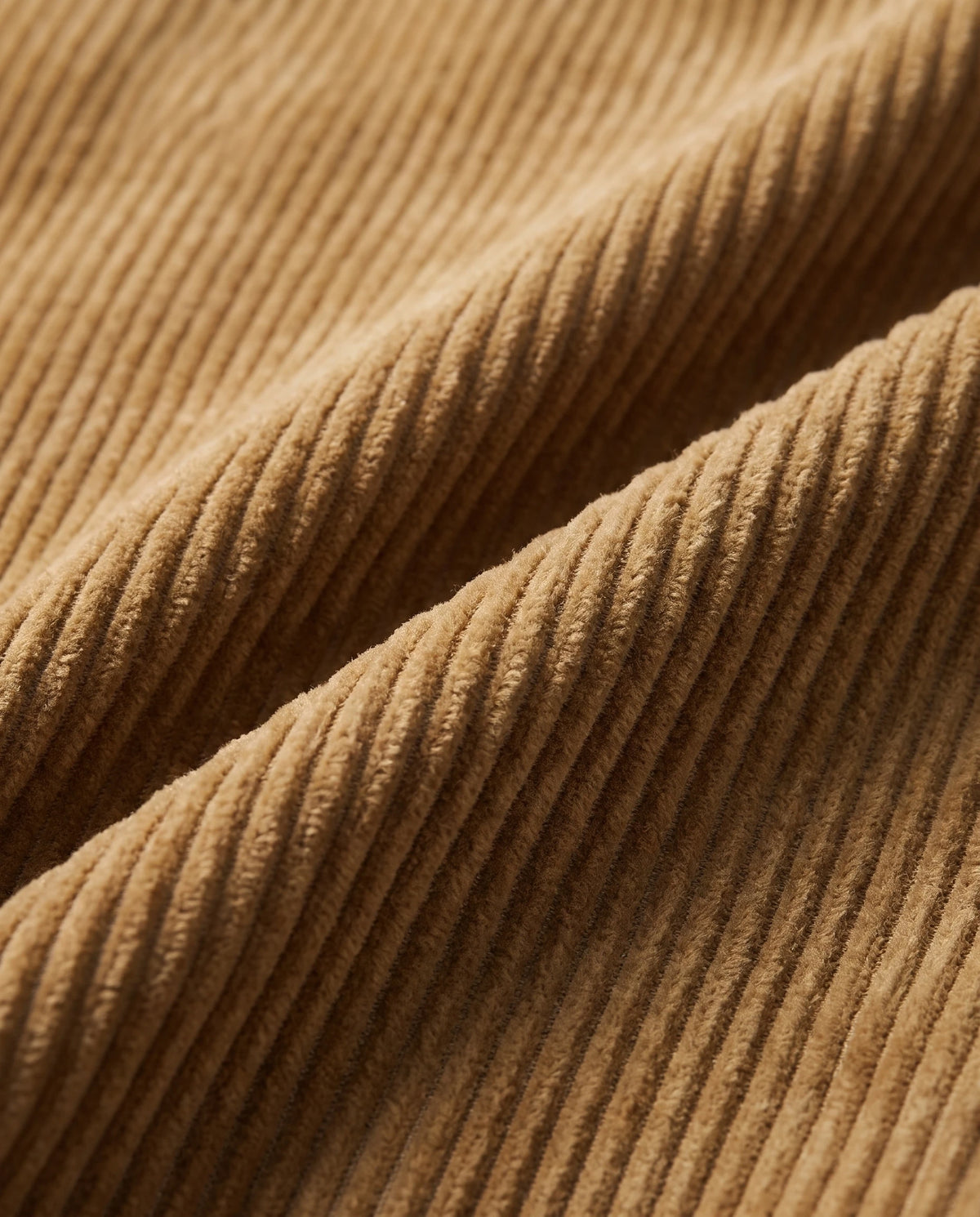Men's Sherpa-Lined Corduroy Shirt Jacket - Clay - Corduroy Texture