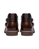 Men's Side-Zip Buckle Ankle Boots - Bradford - Pair Back View
