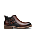Men's Side-Zip Buckle Ankle Boots - Bradford - Side Profile