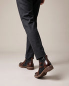 Men's Side-Zip Buckle Ankle Boots - Bradford - Model Back Detail