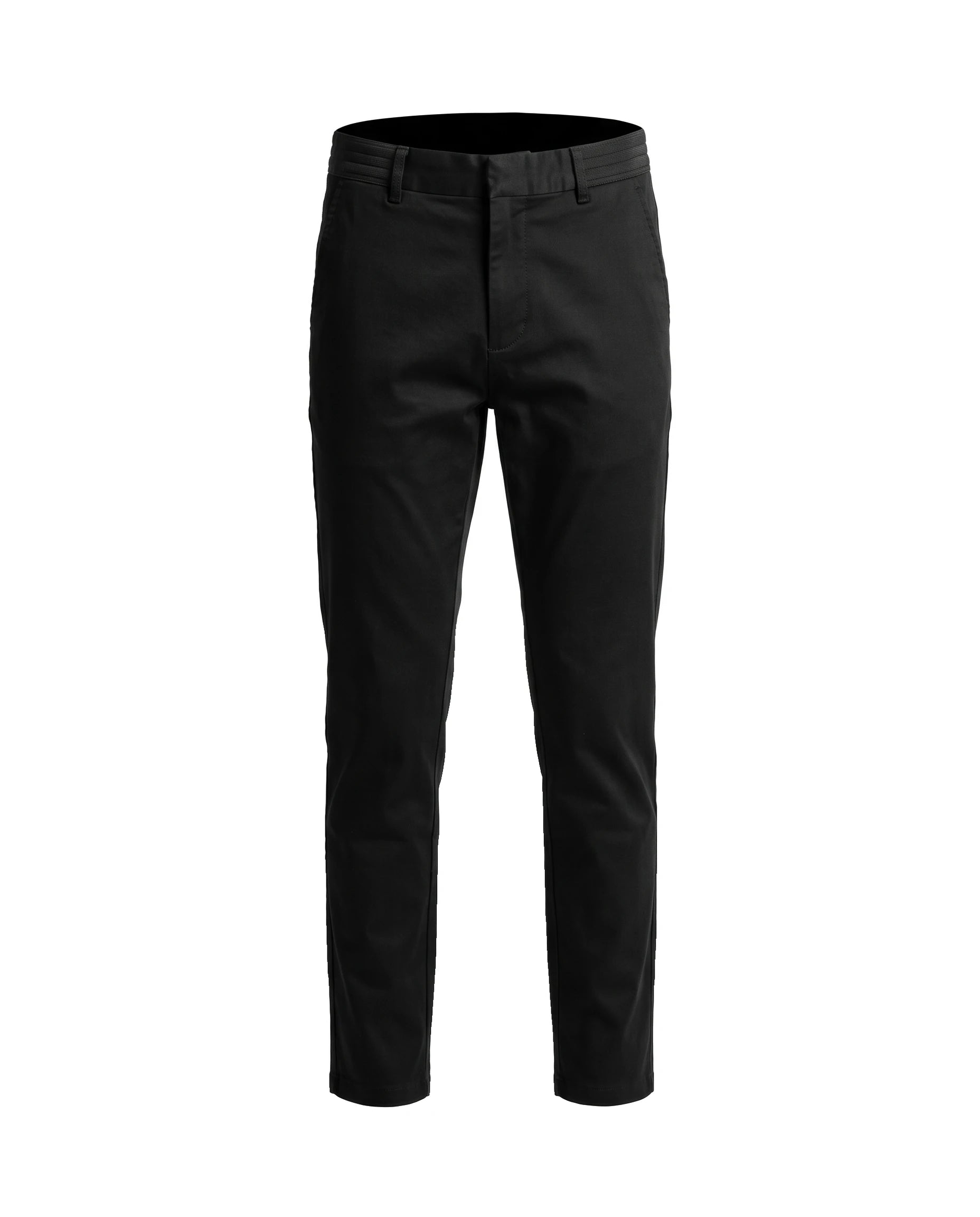 Men's Slim Tapered Cotton Chinos - Ellis - Black