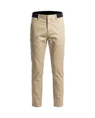 Men's Slim Tapered Cotton Chinos - Ellis - Khaki