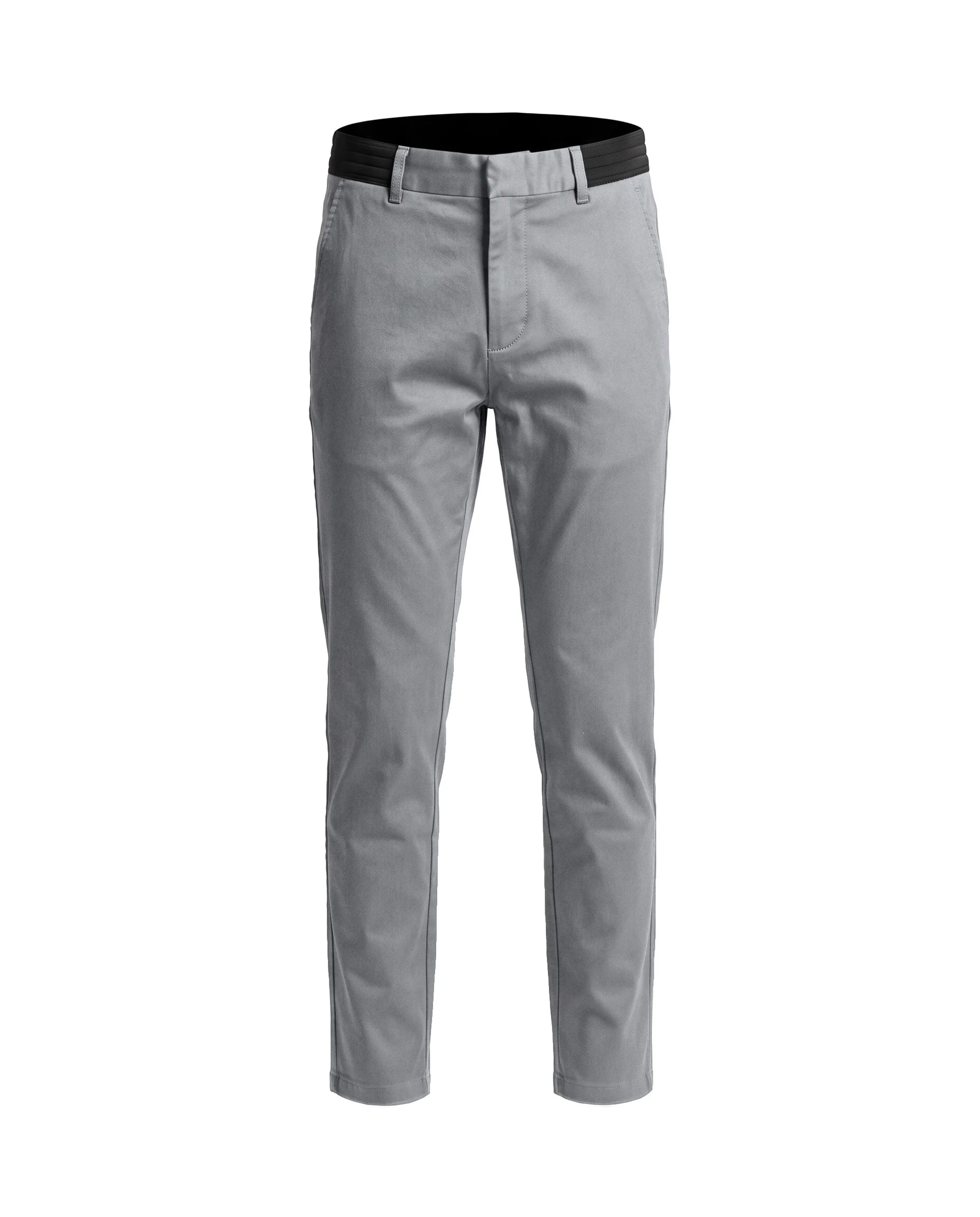 Men's Slim Tapered Cotton Chinos - Ellis - Gray