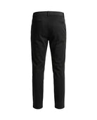 Men's Slim Tapered Cotton Chinos - Ellis - Black Back View