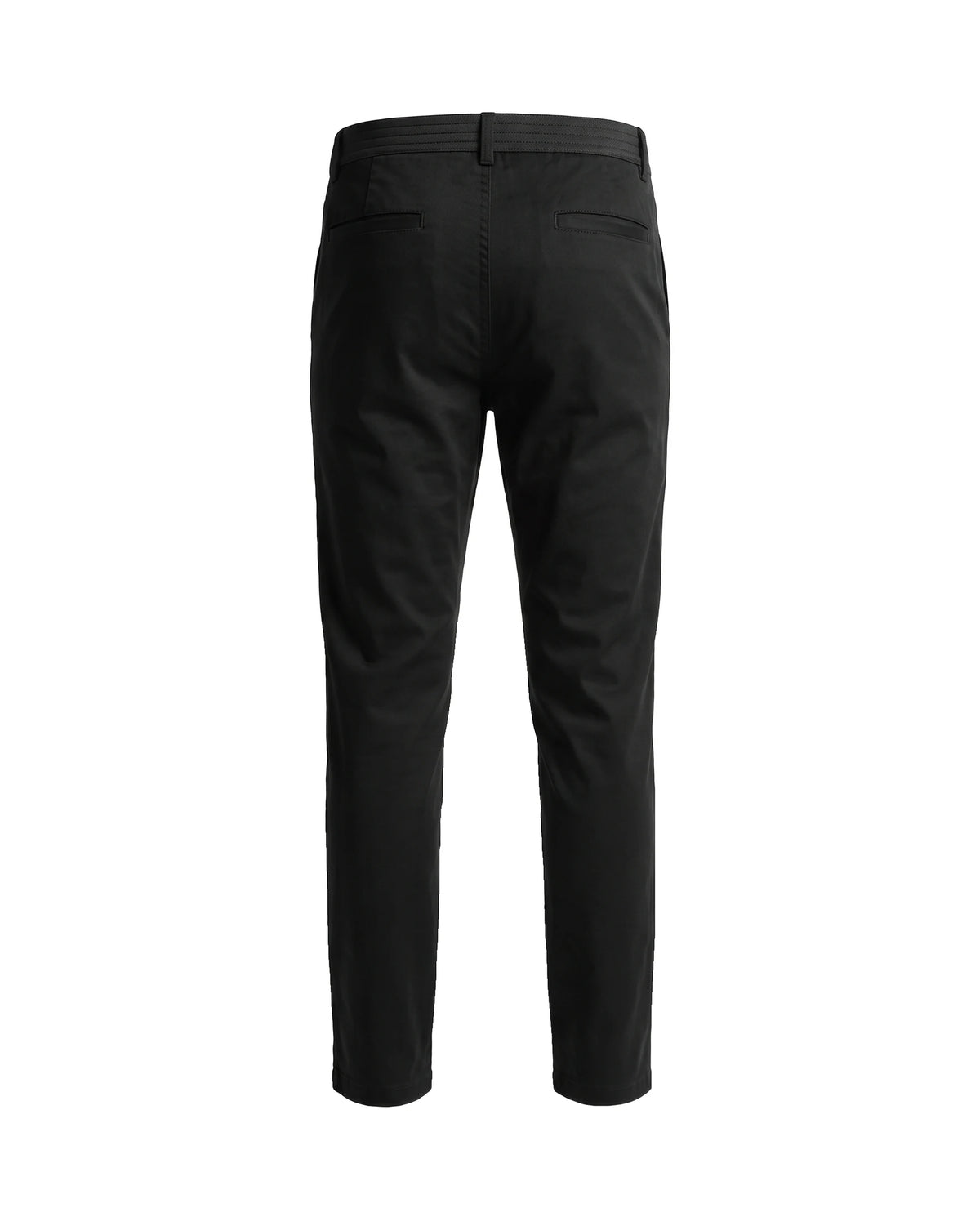 Men's Slim Tapered Cotton Chinos - Ellis - Black Back View