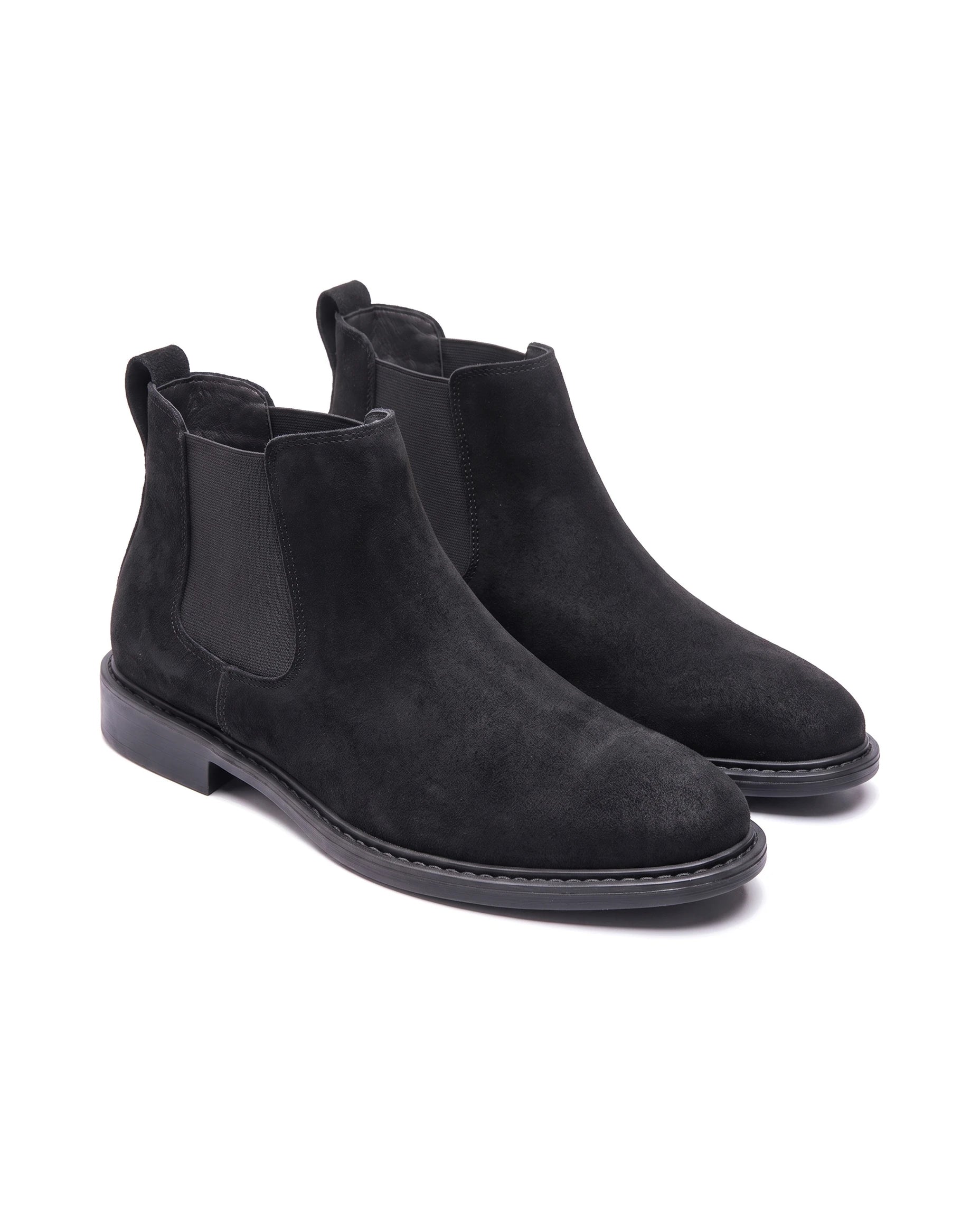 Men's Suede Chelsea Boots - Braden - Black
