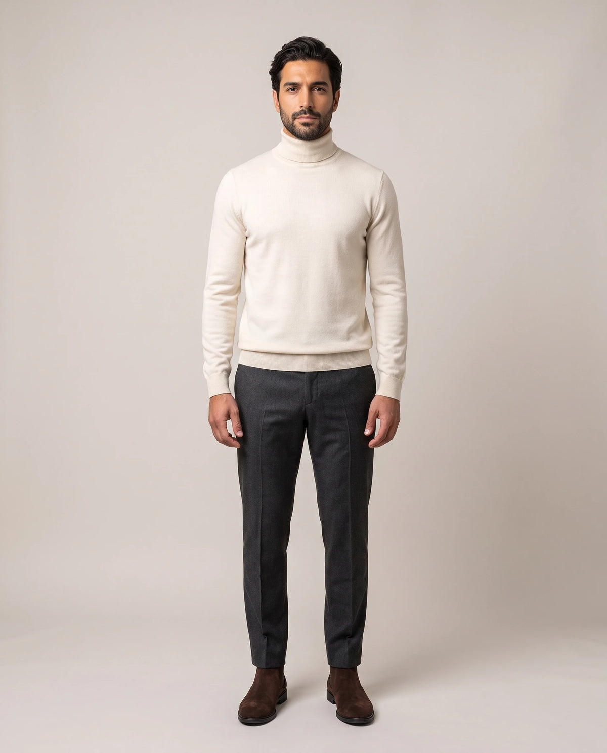 Men's Suede Chelsea Boots - Braden - Model Full Look