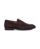 Men's Suede-Effect Penny Loafers - Albert - Side Profile
