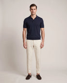Men's Suede-Effect Penny Loafers - Albert - Model Full Look