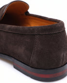 Men's Suede-Effect Penny Loafers - Albert - Detail Material Texture