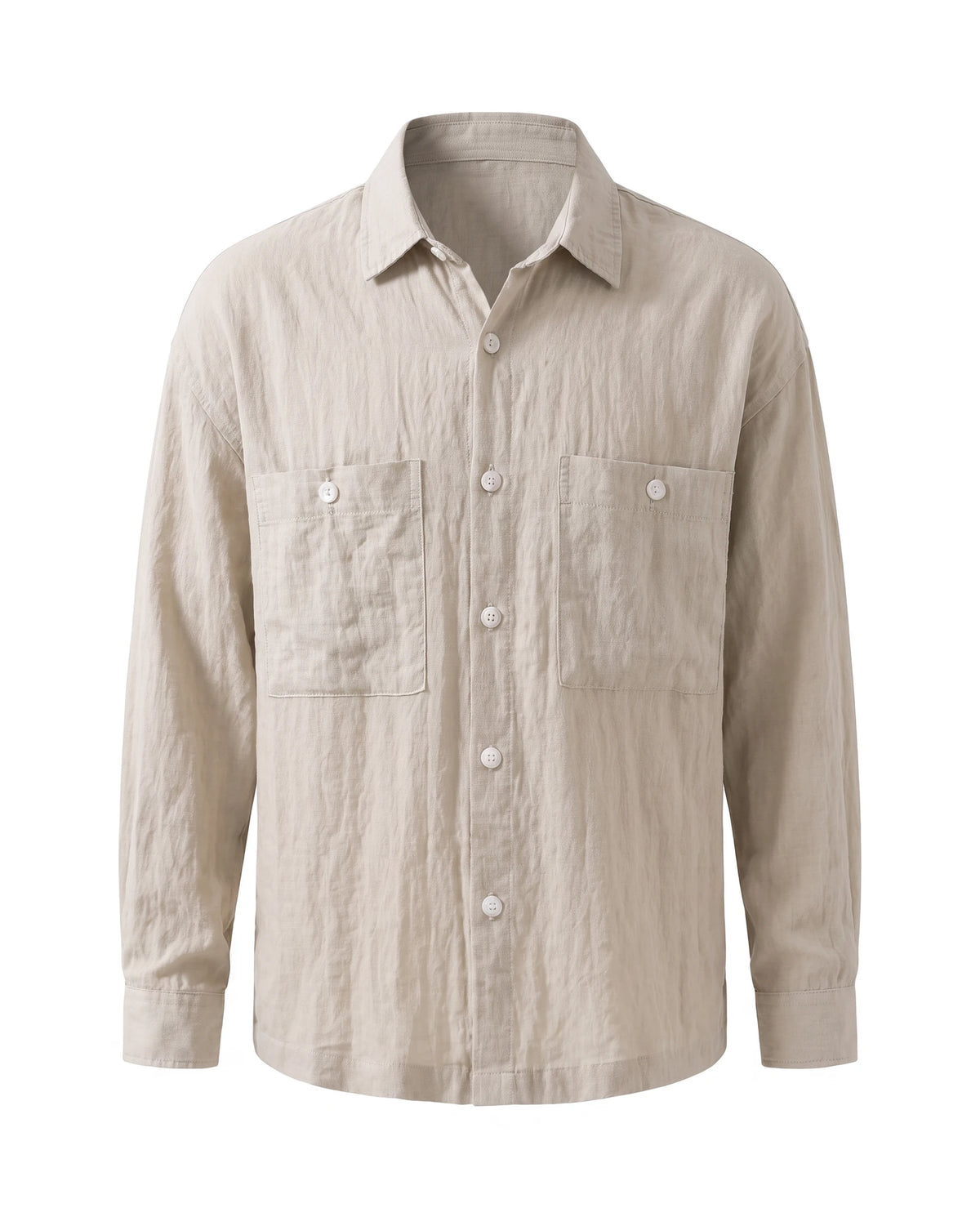 Men's Tencel-Blend Overshirt - Portofino - Beige