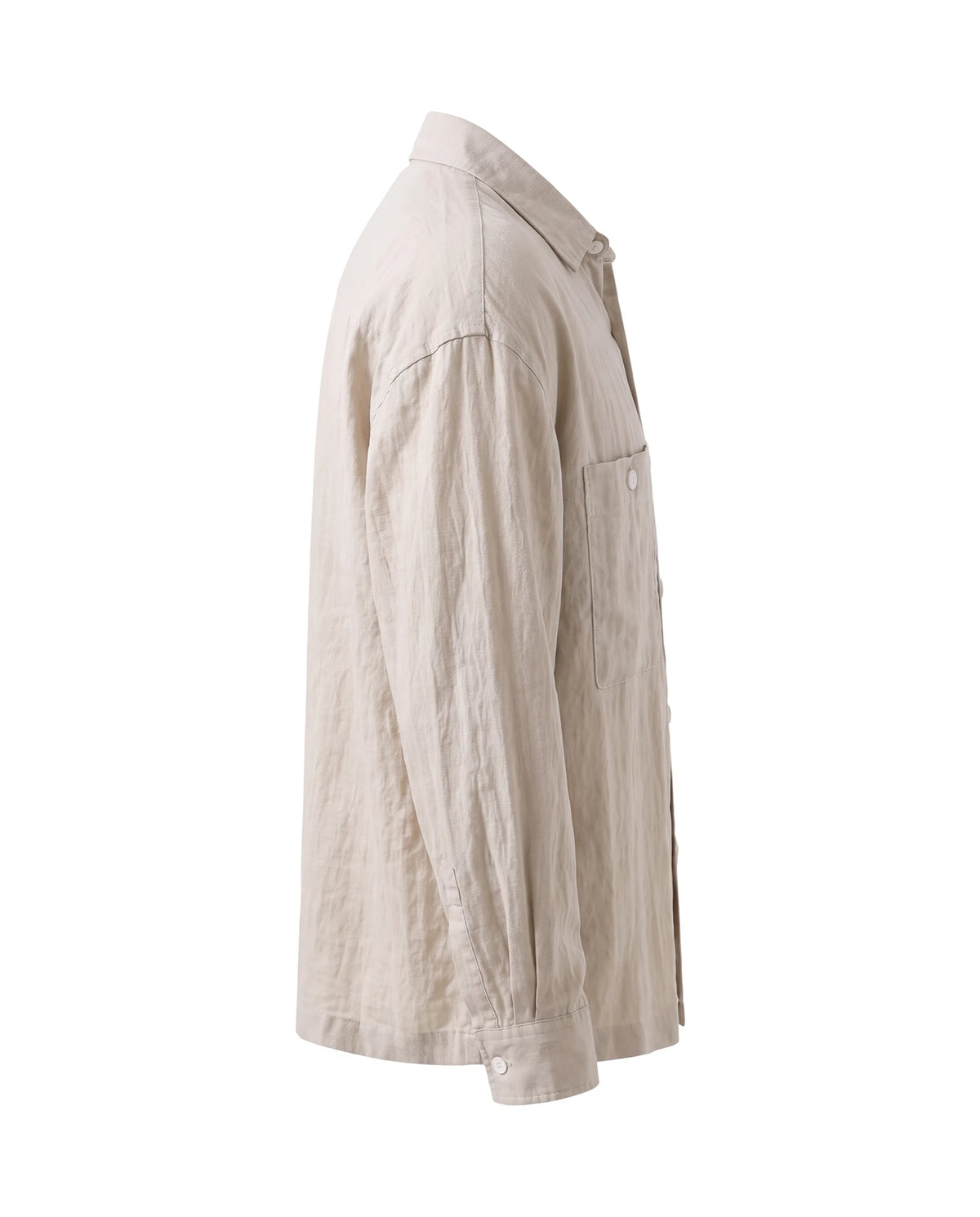 Men's Tencel-Blend Overshirt - Portofino - Side View