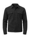 Men's Waffle-Knit Shirt Jacket - Darren - Black