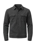 Men's Waffle-Knit Shirt Jacket - Darren - Dark Gray