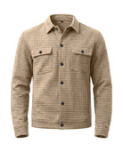 Men's Waffle-Knit Shirt Jacket - Darren - Khaki