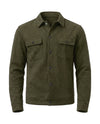 Men's Waffle-Knit Shirt Jacket - Darren - Army Green