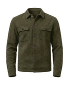 Men's Waffle-Knit Shirt Jacket - Darren - Army Green