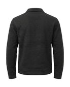 Men's Waffle-Knit Shirt Jacket - Darren - Black Back View