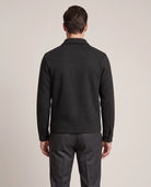 Men's Waffle-Knit Shirt Jacket - Darren - Model Back
