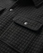 Men's Waffle-Knit Shirt Jacket - Darren - Snap Button and Flap Pocket Detail
