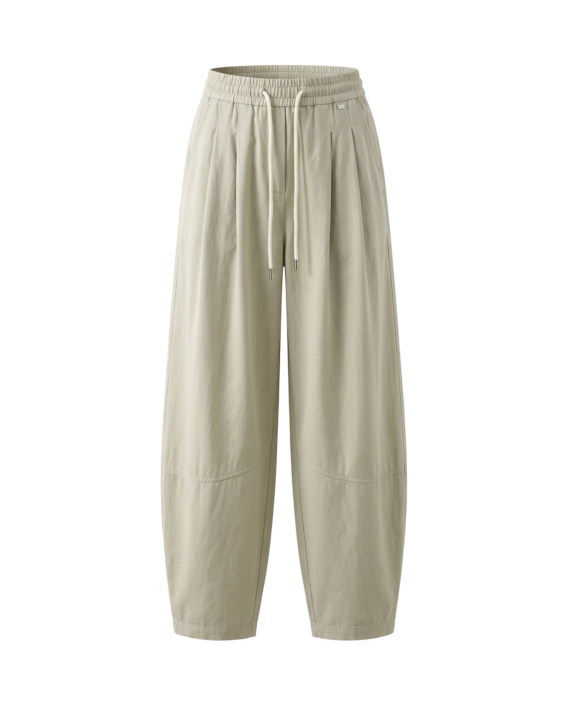 Men's Wide-Leg Pleated Lyocell Trousers - Marlow - Khaki