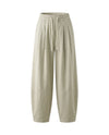 Men's Wide-Leg Pleated Lyocell Trousers - Marlow - Khaki