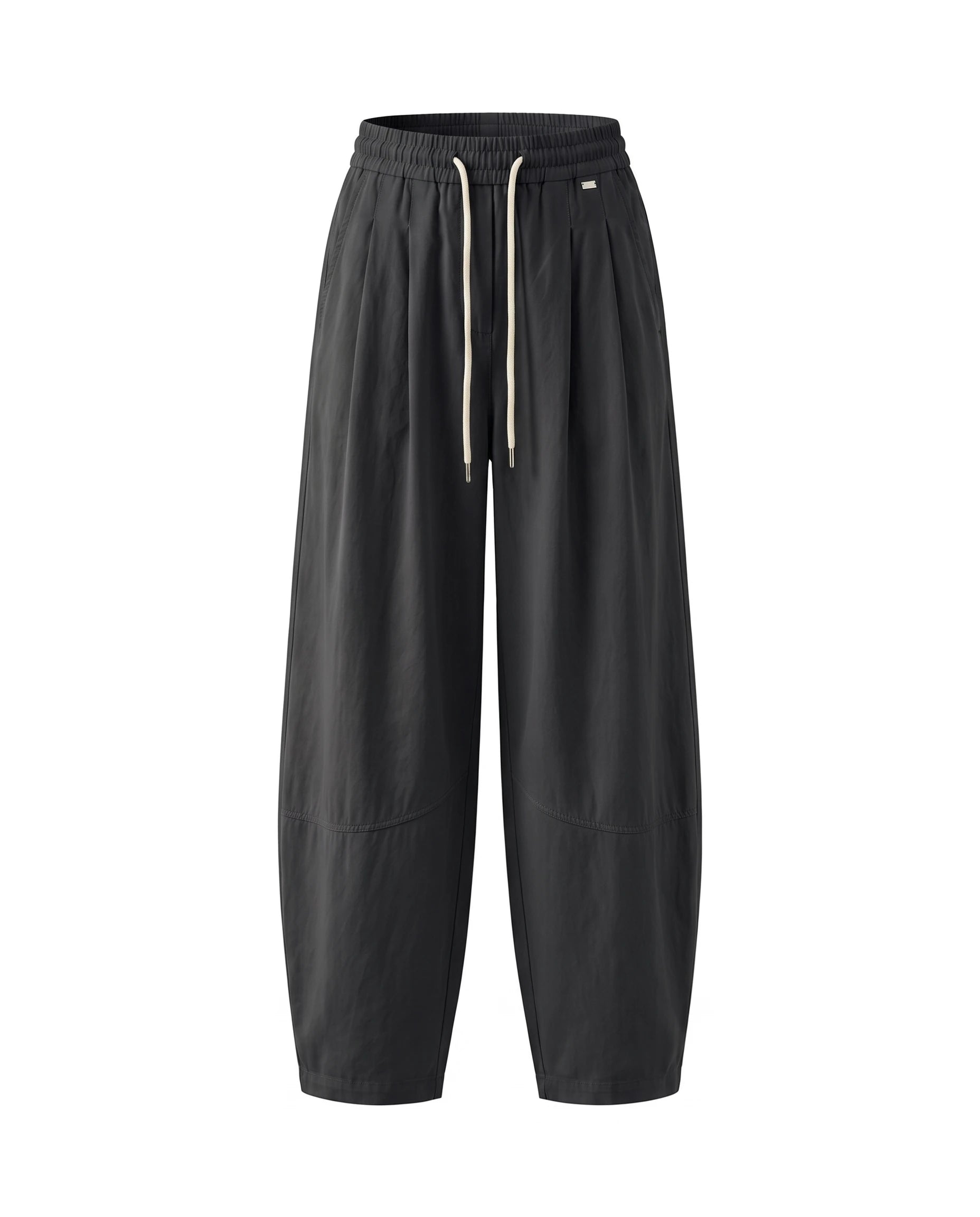 Men's Wide-Leg Pleated Lyocell Trousers - Marlow - Black