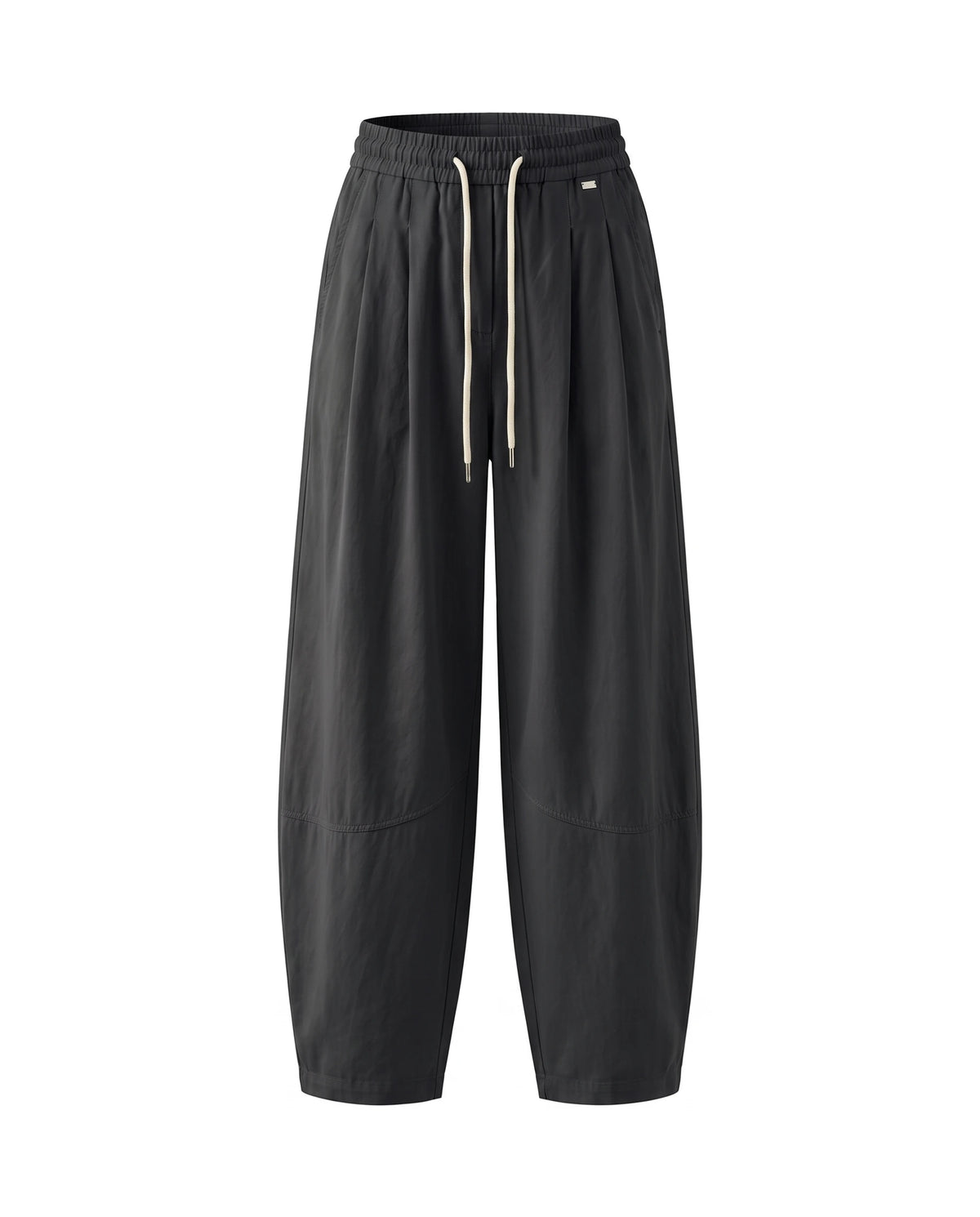 Men's Wide-Leg Pleated Lyocell Trousers - Marlow - Black
