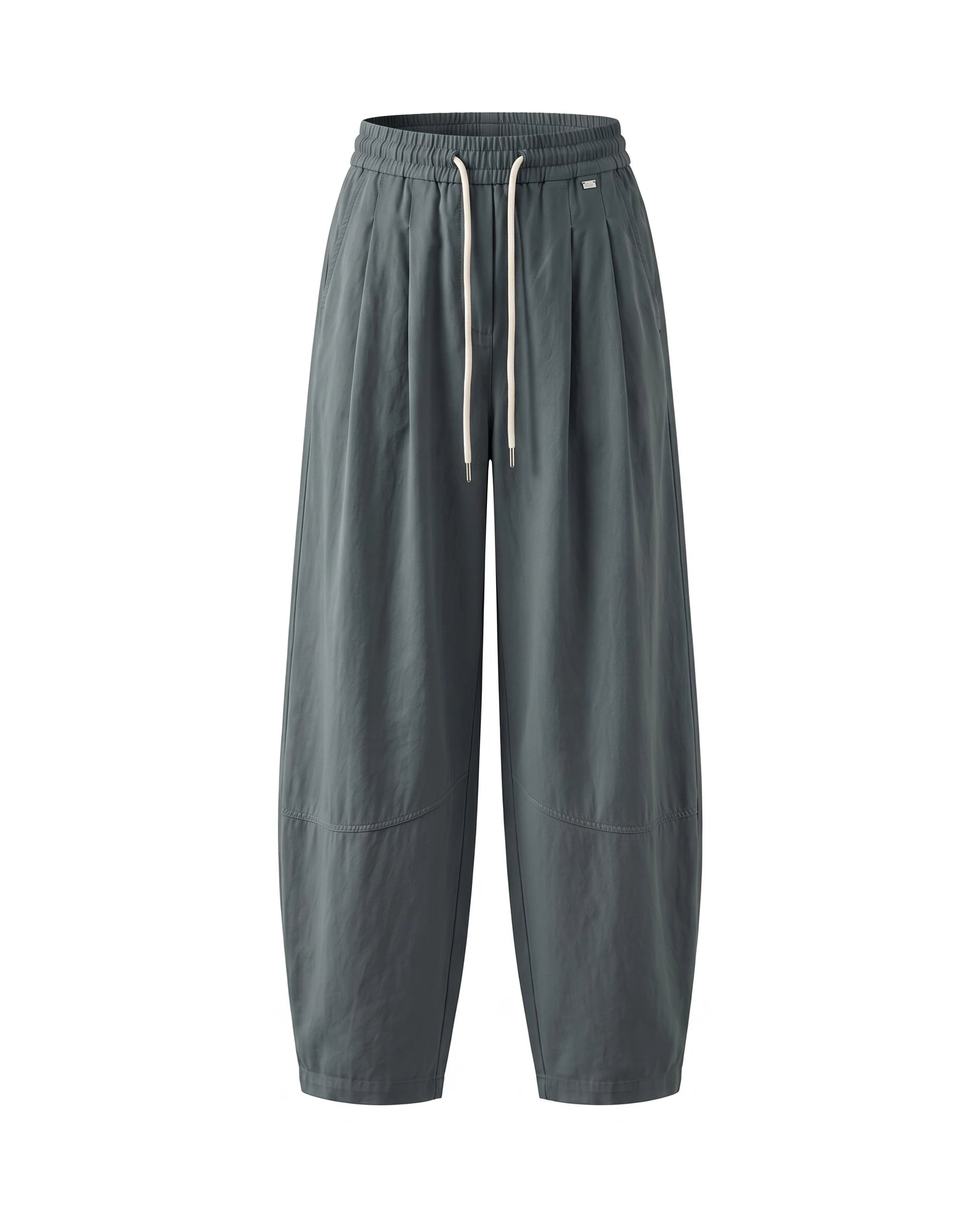 Men's Wide-Leg Pleated Lyocell Trousers - Marlow - Dark Gray