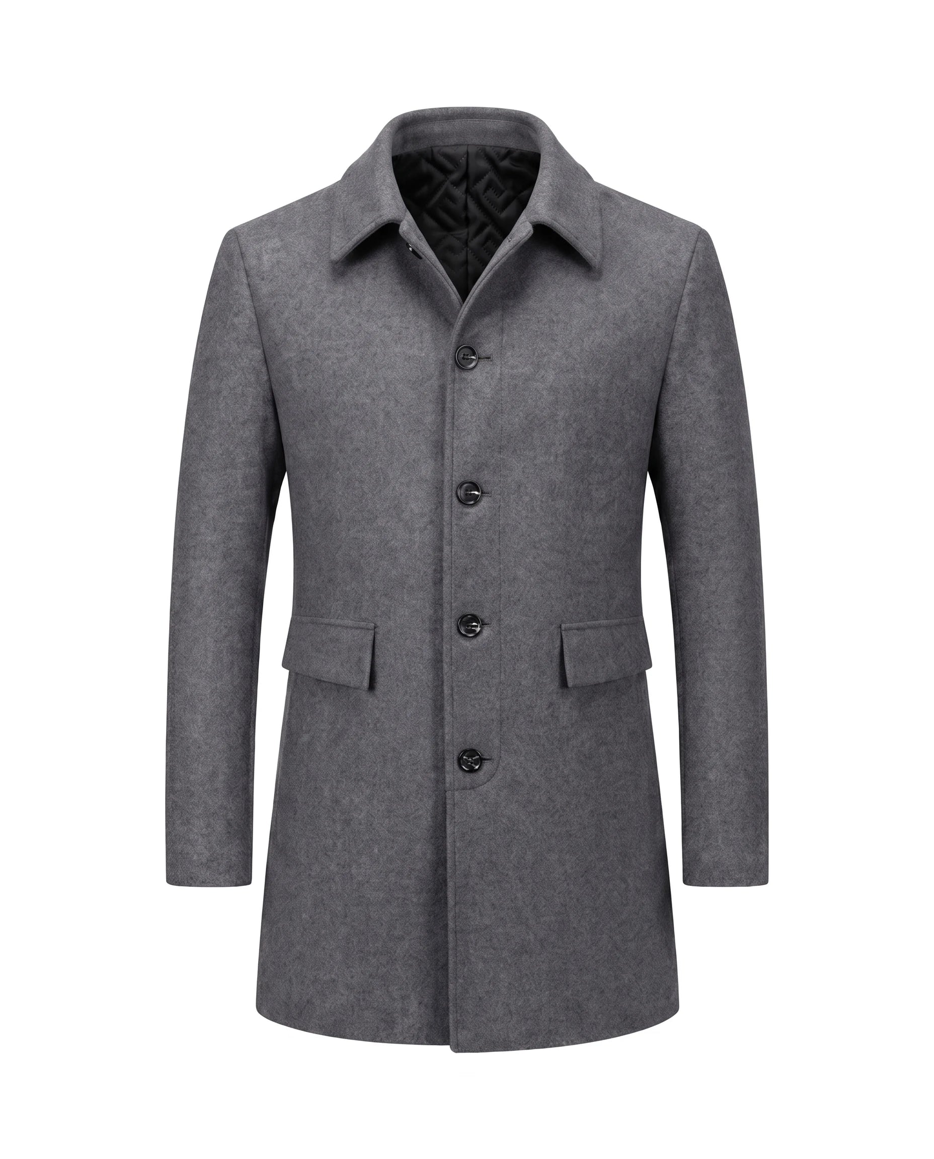 Men's Wool-Blend Overcoat - Finnian - Gray