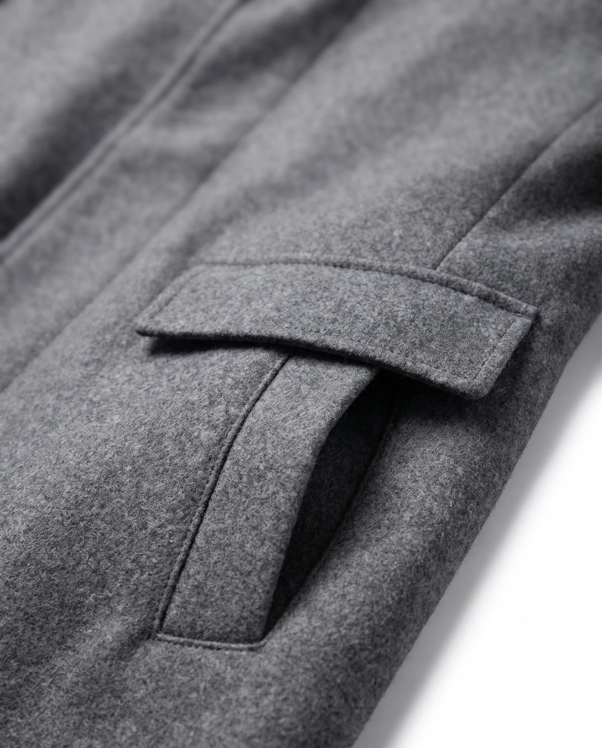 Men's Wool-Blend Overcoat - Finnian - Flap Pocket Detail