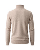 Men's Wool Turtleneck Sweater - Jeremy - Back View