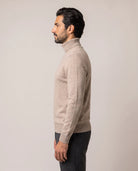 Men's Wool Turtleneck Sweater - Jeremy - Model Side View