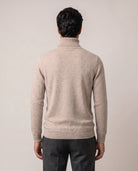 Men's Wool Turtleneck Sweater - Jeremy - Model Back View