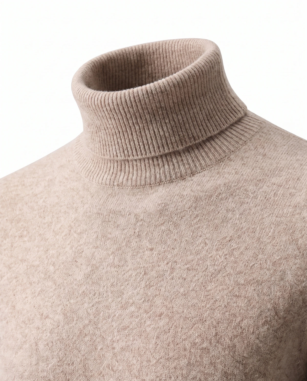 Men's Wool Turtleneck Sweater - Jeremy - Detail Turtleneck Collar