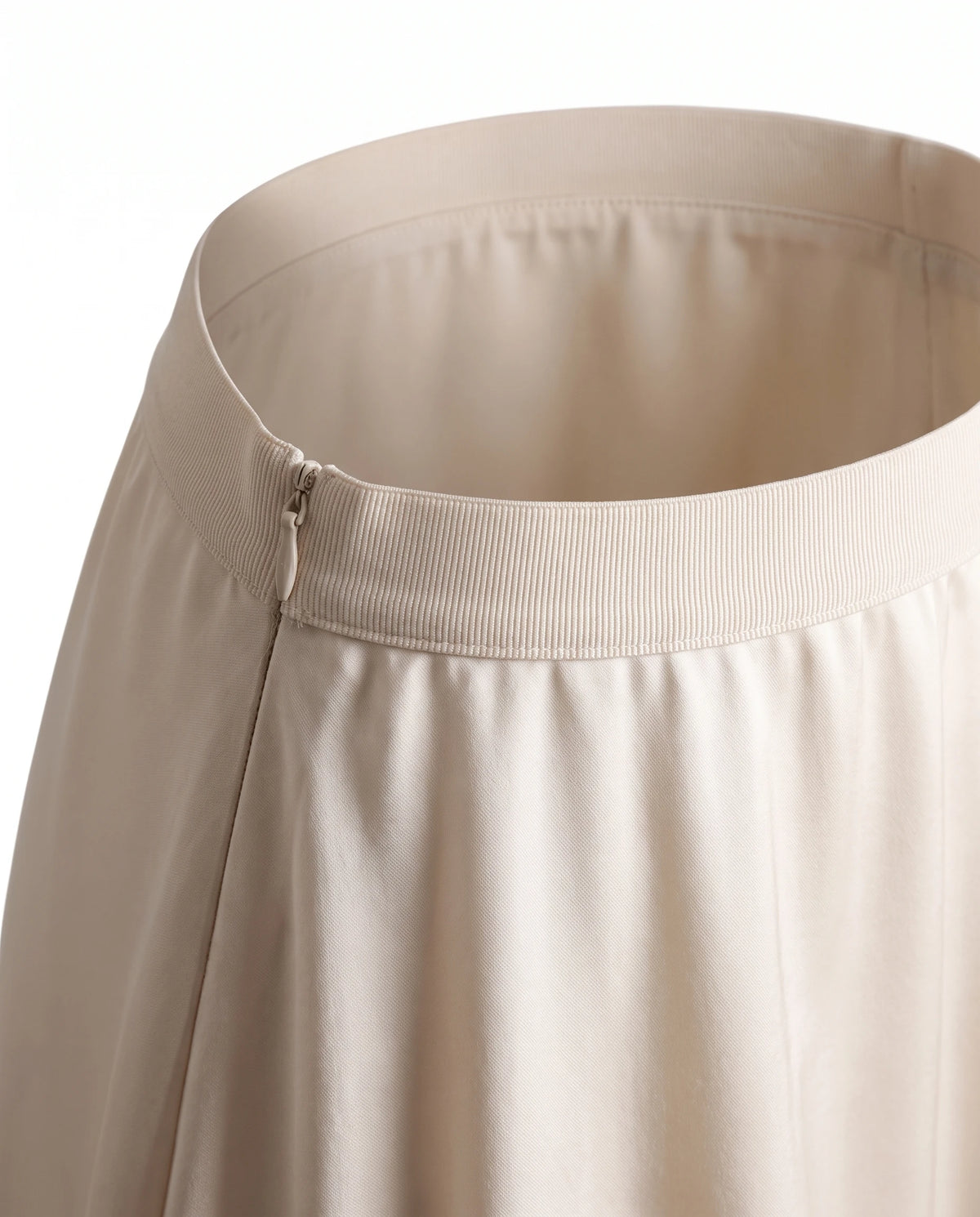 Women's Satin Maxi Skirt - Elastic Waistband Detail