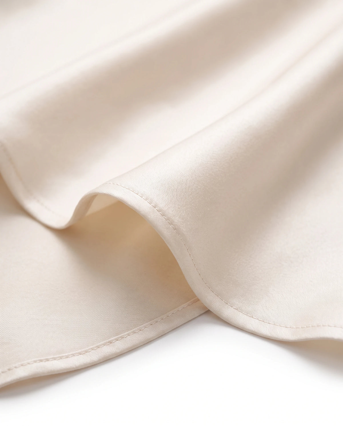 Women's Satin Maxi Skirt - Hem Detail