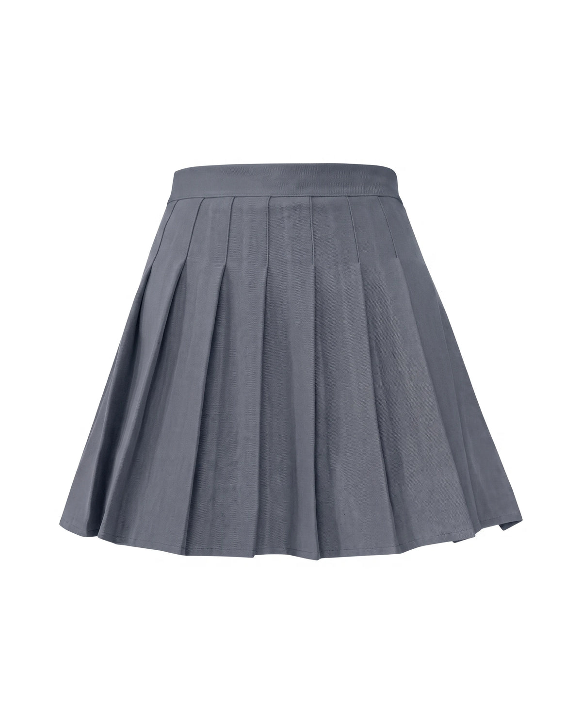 Women's Pleated Mini Skirt - Oxford - Gray