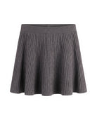 Women's Pleated Wool Skirt - Oxford - Gray
