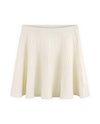 Women's Pleated Wool Skirt - Oxford - Ivory