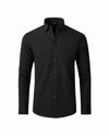 Men's Long-Sleeve Cotton Dress Shirt - Parkview - Black