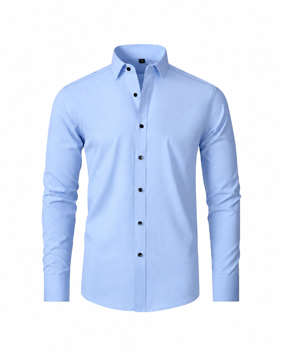 Men's Long-Sleeve Cotton Dress Shirt - Parkview - Blue