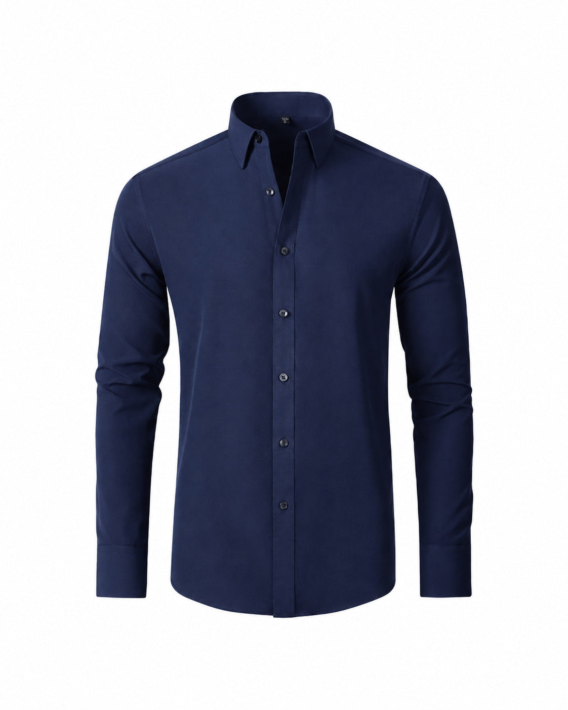 Men's Long-Sleeve Cotton Dress Shirt - Parkview - Navy