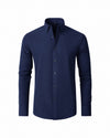 Men's Long-Sleeve Cotton Dress Shirt - Parkview - Navy