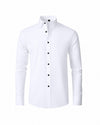Men's Long-Sleeve Cotton Dress Shirt - Parkview - White